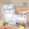 Saco de preservação de folha de alumínio selado doméstico japonês Saco selado refrigerado de cozinha Saco congelado de preservação de alimentos autovedante espessado