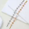 Pulsera de trébol de cuatro hojas de nuevo estilo coreano de lujo ligero, versátil, dulce, moderna, diseño de nicho, pulsera exquisita con forma de diamante de circón
