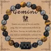 Amazon Venta Caliente Transfronteriza Doce Constelaciones 8MM Ojo de Tigre Ágata Negra Hematita Pulsera para Hombre Pulsera Elástica