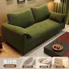 Sofá para sala de estar, apartamento pequeno, casa de aluguel, quarto, de dois ou três lugares, design orelha de elefante, sofá preguiçoso de linhas retas, novo modelo de tecido
