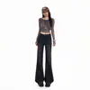 Jeans Infantil Laranja #StreetwearAmericano Garota Apimentada Elástico Micro Flare Feminino Emagrecedor Valorizador Estiloso Versátil Boca de Sino
