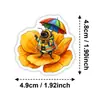 Novo conjunto de 50 adesivos fofos de abelha em estilo aquarela, com joaninhas e flores, ilustrações em desenho animado para material escolar e journaling