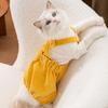 Traje de peto de pana cálido y lindo de oso para gato otoño e invierno estilo japonés y coreano ropa para mascota de perro de cuatro patas