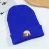 Gorro de Lana Tejido Multicolor Personalizado para Niños, Lindo Capibara Bordado, Gorro Pulóver Cálido de Moda y Versátil para Bebé