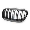 Adecuado para BMW Serie 3 Doble Puerta E92E93 10-14 Años Rejilla Frontal Central de Doble Línea con Patrón de Carbono Cara Frontal