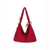 Bolsa de Nube Plisada con Cordón Coreana Nueva de Gran Capacidad Estilo Perezoso Bolso de Hombro Cruzado Bolso de Lona para Viajes