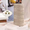 Hilo de algodón hueco redondo de 2 mm para tejer a mano DIY, bolsas de ganchillo, sombreros, cojines, pantuflas kit de materiales