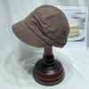 Chapéu de Linho Retrô Estilo Japonês Feminino Primavera e Verão Artístico Casual Versátil Dobrável Chapéu de Pescador Respirável Proteção Solar Chapéu de Sol