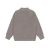 Yidao Vintage 2025 Otoño/Invierno Nuevo Suéter Cardigan Relajado con Cuello Alto y Cremallera Chaqueta de Punto Holgada Bordada para Hombre