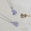 Fornecimento Direto da Fábrica Original Fecho de Cobre Colar de Zircônia Design de Luxo Leve Pingente de Cisne com Laço Nicho Personalização Atacado
