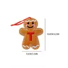 Decoración Navideña Transfronteriza de Tela Nueva, Colgante de Hombre de Jengibre, Adorno para Colgar en el Árbol de Navidad, Hombre de Galleta con Letra Navideña