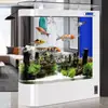 Aquário de tela, aquário de chão estilo sala de estar com filtragem de circulação lateral, novo modelo 2025