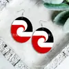 Aretes Maoríes de Estilo Étnico con Bandera de Lágrima Acrílico Estampado Pequeño Aretes Transfronterizos de Nueva Zelanda Acrílico Personalidad