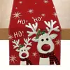 Camino de Mesa Navideño Patrón de Copo de Nieve Muñeco de Nieve Árbol de Navidad Mantel de Poliéster Decoración Festiva Sala de Estar Mesa de Café Cocina Mesa de Comedor