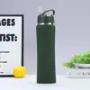 Botella de Agua Nueva Estilo Transfronteriza Cintura Delgada Termo de Acero Inoxidable 304 Gran Capacidad Botella de Agua Deportiva para Coche Montaje Exterior Venta al por Mayor