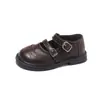Zapatos retro de cuero para niños estilo británico, planos de otoño para niñas, zapatos de rendimiento de corte bajo para niños, zapatos escolares modernos para niños