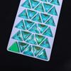 Triângulo Neon Fluorescente Costurado à Mão Strass de Vidro Diamante Fivela Plana Acessórios DIY Roupas Material Acessórios Vestido de Noiva