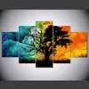 Pintura Spray Abstrata de Árvore Wulian Duas Estações Minimalista Moderna Pintura Decorativa para Parede de Fundo de Sofá Pintura para Pendurar Pintura a Óleo