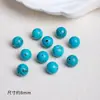 Turquesa Natural Otimizada Contas Redondas Contas Soltas Azul Porcelana Alta com Linhas de Ferro Semi-Acabado Pulseira DIY Colar Acessórios de Joias