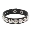 Moda Punk Gótico Calavera Remache Oscuro Retro Pareja Cuero PU Pulsera Pulsera de Pareja