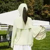 Atacado de Fábrica Roupa de Proteção Solar de Seda de Gelo Feminina Tipo Fio Original Camisa de Verão para Exterior Aba com Cola Preta Fina Leve Respirável Externa