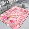 Alfombra de Terciopelo con Cristales Florales de Lujo Ligero, Resistente a Manchas y Fácil de Mantener, Alfombrilla Antideslizante de Área Grande para Cubrir Todo el Espacio, Alfombra para Sala de Estar Transfronteriza