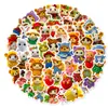 Transfronterizo Nuevo 50 Osito de Peluche Dibujos Animados Pegatinas Lindas Sin Repetir Teléfono Móvil Cuaderno Decorativas Impermeables Pegatinas