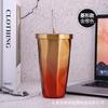Directo de fábrica Europeo y Americano popular en stock 304 acero inoxidable vaso con popote moda taza de café vaso al vacío entrega