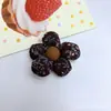 Mi Ka Serie Negra Floral Acolchado Lazo Tridimensional Accesorios de Ropa Flores para Zapatos Llaveros Colgantes Broche Accesorios
