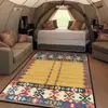 Tapetes de Chão Estilo Étnico Retro Americano Transfronteiriços, Tapetes Decorativos Persas Completos para Sala de Estar, Cobertores Resistentes ao Desgaste e Amigáveis à Pele para Mesas de Cabeceira
