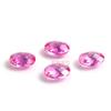 Corindón Sintético Oval Doble Tortuga Superficie 3 # Superficie de Anillo de Corindón Piedra Desnuda Sintética No. 3 Corindón Rosa Cuadros Dobles Rojo Rosa