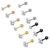 Joias para Piercing de Aço Inoxidável da Amazon Brincos de Zircônia AA com Brincos de Bolo Redondo Zircônia com Cravação de Quatro Garras
