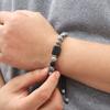 Europa y Estados Unidos nueva piedra natural Ojo de Tigre Amarillo Pino Blanco pulsera de turmalina con cuentas ajustable para mano de hombre cuerda para la mano cuerda para la mano al por mayor
