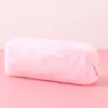 Estuche Creativo Estilo Coreano, Estuche Octogonal Pequeño Fresco y Lindo de Peluche para Niña, Bolsa Simple de Almacenamiento Estudiante con Corazón de Niña