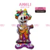 Globos de papel de aluminio de Halloween transfronterizos, con diseños de calavera de pie, momia y fantasma, para decoraciones espeluznantes de fiestas de Halloween