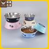 Cuenco de acero inoxidable para mascotas con impresión antideslizante transfronteriza, vajilla para gatos y perros, cuenco de agua potable, cuenco de alimentación de alimentos de gran capacidad, venta al por mayor