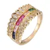 Anillo de Moda Transfronterizo Europeo y Americano con Hoja Hueca y Circonita, Anillo Versátil Exquisito de Gama Alta Más Vendido