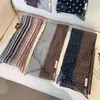 Bufanda Larga de Seda con Bloques de Color Vintage para Mujer, Estilo Coreano Primavera y Verano, Bufanda Fina Artística de Nicho de Alta Gama, Accesorio de Cinta
