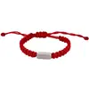 Pulsera Rectangular Tejida de Acero Inoxidable Grabable para Pareja Pulsera de Acero de Titanio Personalizada de Moda Hecha a Mano