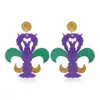 Nuevos pendientes acrílicos de tres colores exagerados para carnaval, color langostino, tendencia, combinan con todo, 2024, transfronterizos Europa y Estados Unidos