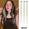 Postizo de Clip para Oreja de un Solo Color para Mujer, Extensión de Cabello Larga Recta de una Pieza, Fibra de Alta Temperatura, Postizo Invisible Colorido