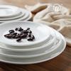 Plato de cerámica blanco puro personalizado fábrica directa plato occidental creativo cerámica europea plato occidental logotipo personalizado