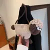 Bolsa de Lã Tricotada Acabada de Desenho Animado Ovelhinha Fofa Bolsa de Tricô Feita à Mão DIY Bolsa Transversal da Família Fashionável Novo Estilo