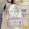 Mochila con Estampado Completo de Gato de Dibujos Animados Linda Serie Sal Marina para Estudiantes de Primaria, Mochila de Viaje Versátil y a la Moda para Niñas