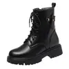 Botas Martin Mujer 2026 Invierno Más Terciopelo Suela Gruesa Botas de Nieve Fondo Plano Botas de Mujer Botas de Algodón Botas Cortas Cálidas Zapatos de Cuero Peludo