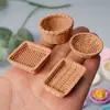 Micro-paisaje Cesta de Ratán Creativa Cesta de Bambú Jardinería Paisajismo Decoraciones DIY Accesorios Pan Pequeño Adornos Pequeños