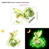 Pegatina Luminosa de Hada Flor de Estilo Bosque para Interruptor, Autoadhesiva y Extraíble, para Decoración de Embellecimiento del Panel de Interruptores de Mesita de Noche del Dormitorio