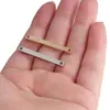 Pingente Retangular de Aço Inoxidável Espelhado 2,5*3*35mm com Duas Cavidades Internas Acessórios para Joias DIY