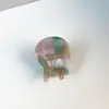 Clip para el Cabello Redondo Pequeño con Textura de Acetato Estándar de Oro Coreano Clip Lindo para Flequillo Pasador Pinza Superior Exquisito Clip para el Cabello de Princesa