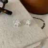 Pendientes de Plata de Ley S925 con Lazo, Estilo Coreano, Dulces y Femeninos, Delicados y Compactos, Elegantes y Versátiles, Pendientes de Nicho